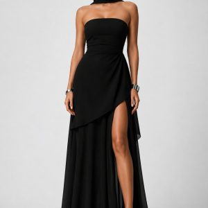 Bianca Dress με τούλινο φουλάρι