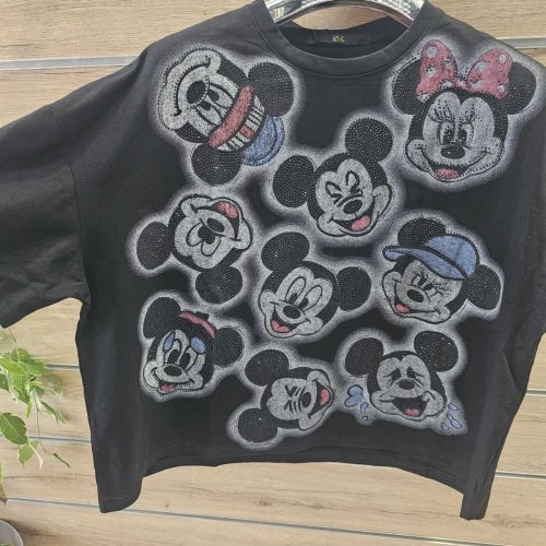 Mickey-Mini oversize φατσούλες στρας
