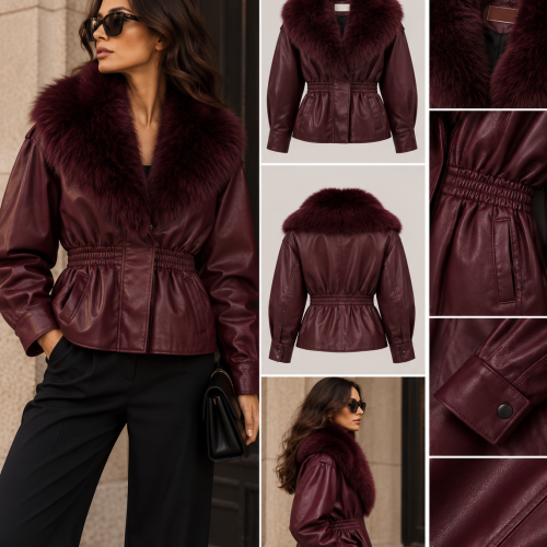 Bordeaux Royal – Luxury Fur Jacket 🤎